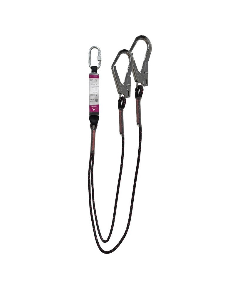Doble eslinga fija ø10,5 long 1,2m con absorbedor + conector aa011 (ø19mm) + 2 ganchos aa0... | Coval ATV
