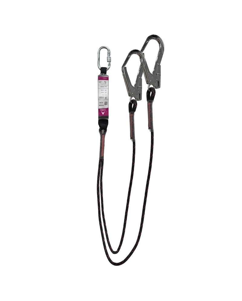 Doble eslinga fija ø10,5 long 2m con absorbedor + conector aa011 (ø19mm) + 2 ganchos aa023... | Coval ATV