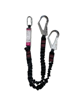 Doble eslinga elastica long 0,9m con absorbedor + conector aa011 (ø19mm) + 2 ganchos aa022... | Coval ATV