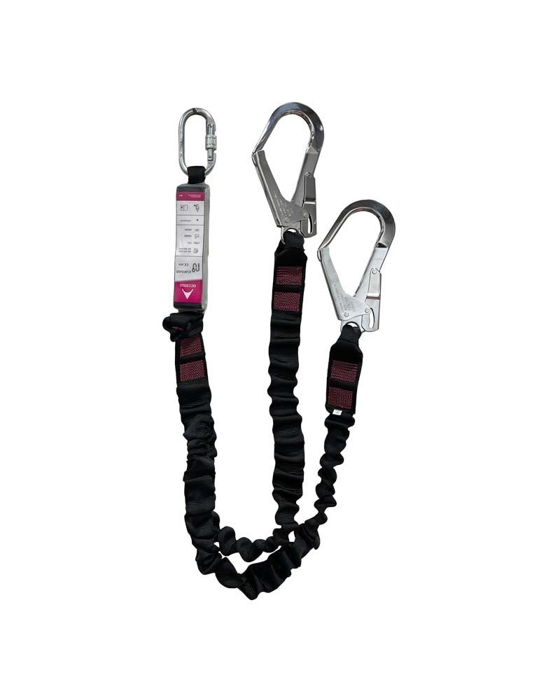 Doble eslinga elastica long 0,9m con absorbedor + conector aa011 (ø19mm) + 2 ganchos aa022... | Coval ATV