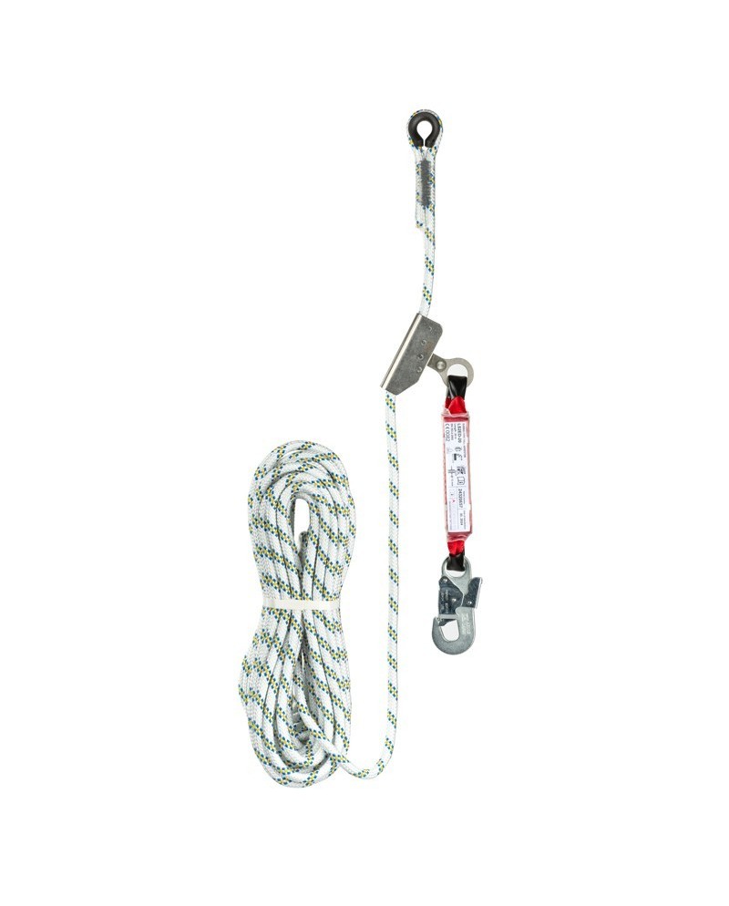 Linea de vida vertical y horizontal de cuerda ø12 con anticaidas integrado long 20m | Coval ATV