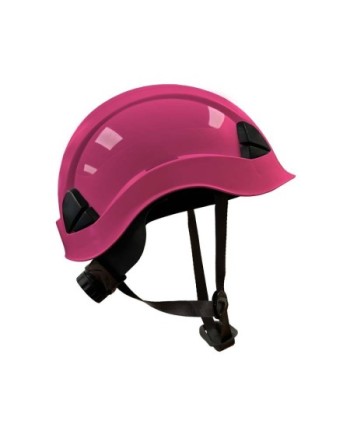 Casco rosa con barboquejo | Coval ATV