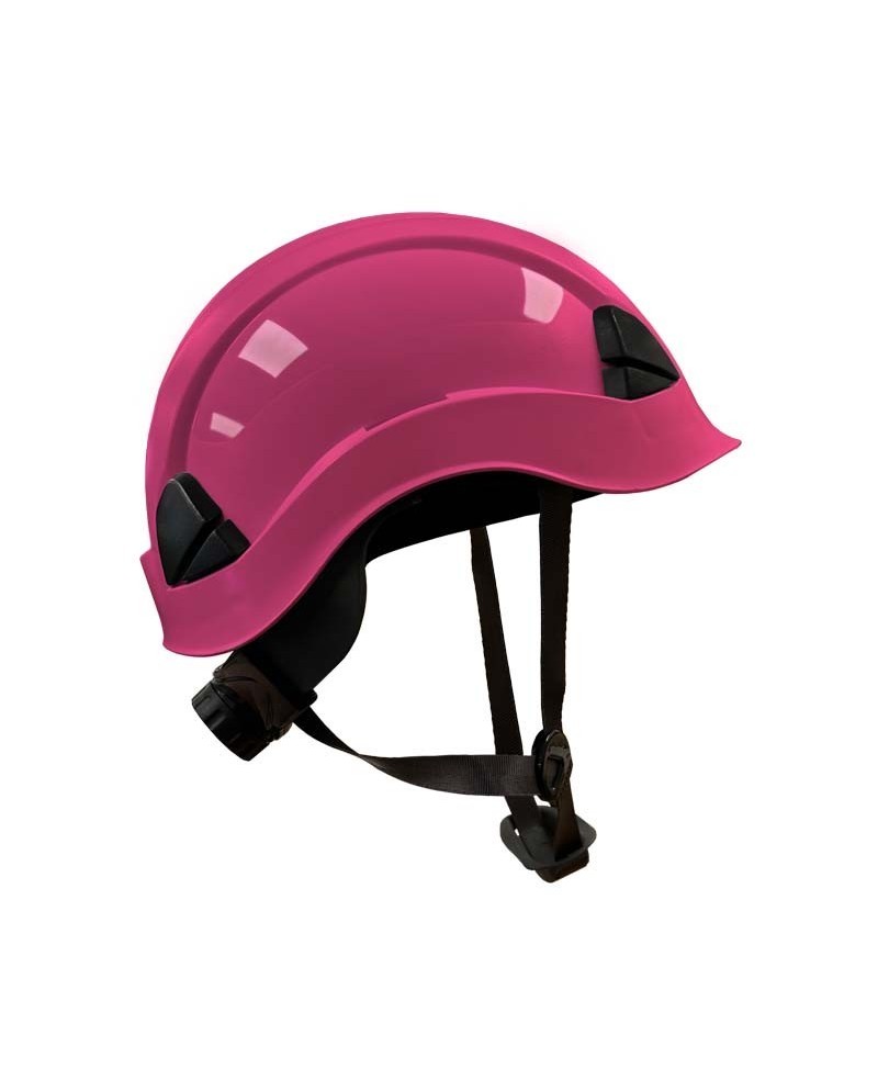 Casco rosa con barboquejo | Coval ATV
