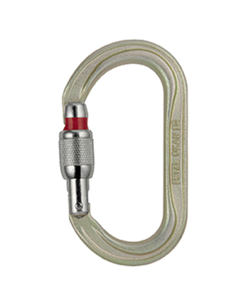 Mosquetón Oxan AC Dorado Screw-lock 38 kN 22 mm 185 g EN362 | Coval ATV