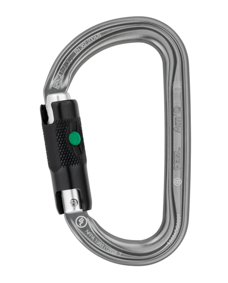Mosquetón Asimétrico AMD Ball-lock 27 kN 75 g Gris EN362 | Coval ATV