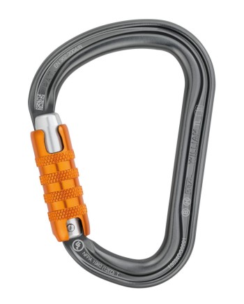 Mosquetón Asimétrico William Triack-lock Gris 27 kN 90 g EN362 | Coval ATV
